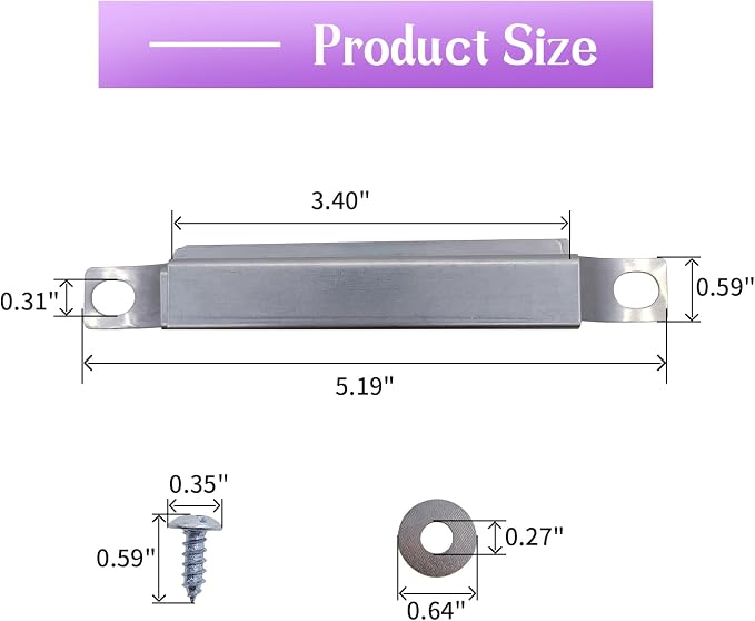 3-Pack Stainless Steel Crossover Tube | KC624 Replacement Part, Fits Charbroil & Kenmore Grills, Rust-Resistant