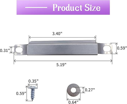 3-Pack Stainless Steel Crossover Tube | KC624 Replacement Part, Fits Charbroil & Kenmore Grills, Rust-Resistant