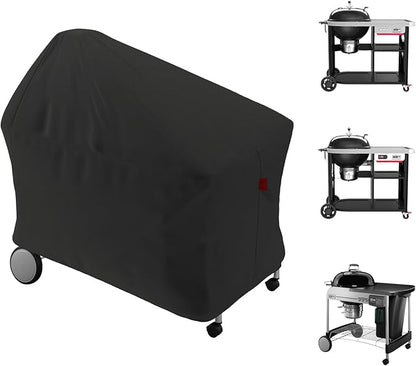Grill Cover Fits Weber 22" Performer Deluxe & Performer Premium Charcoal Grill (Compared to Weber 7152), Nexgrill VEVOR 22" Charcoal Grill with Cart,Napoleon PRO22 Kettle Grill
