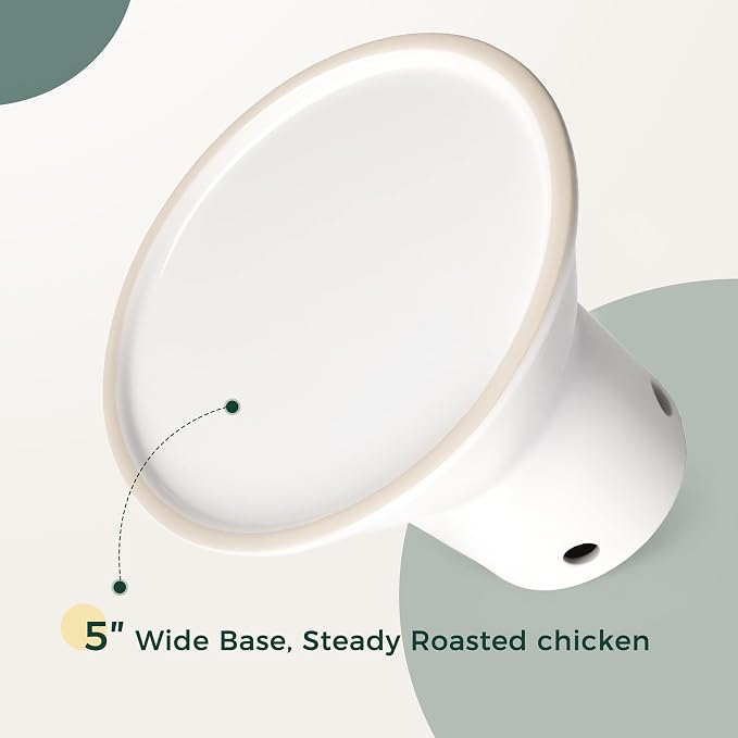 Ceramic Chicken Roaster Rack, Beer Can Chicken Holder Stand Vertical Poultry BBQ Cooking Accessories for Grill, Oven or Smoker, Set of 2 Pack