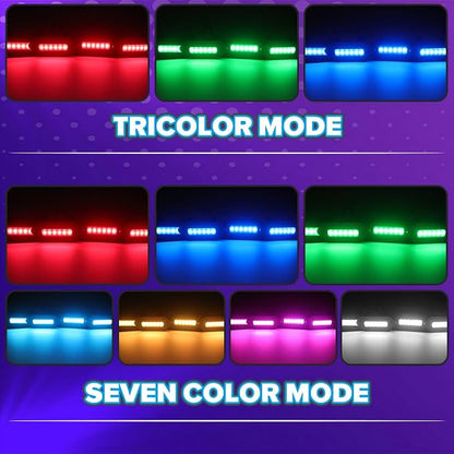 4PCS Front Grill Lights Compatible with Toyota 4Runner TRD PRO 2025 2026 | 8 Lighting Modes, with 4-in-1 Wire Harness Fuse Adaptor, LED Grille Light Bar for Toyota 4Runner 2025 2026