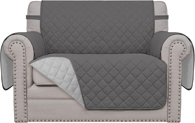 Easy-Going Reversible Couch Cover, Oversized Chair, Gray/Light Gray | Machine Washable Slipcover For Dogs, Water Resistant Furniture Mat For Living Room, Non-Slip Sofa Cover, Pet Friendly