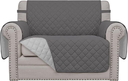 Easy-Going Reversible Couch Cover, Oversized Chair, Gray/Light Gray | Machine Washable Slipcover For Dogs, Water Resistant Furniture Mat For Living Room, Non-Slip Sofa Cover, Pet Friendly
