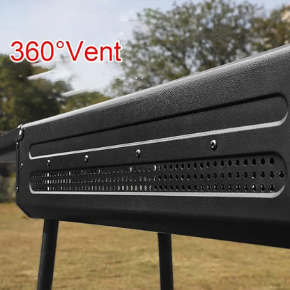 Iron Pre-Seasoned Cast Iron Hibachi Grill, Portable Charcoal Grill for Outdoor Camping, BBQ Cooking Surface 13", bset Gift
