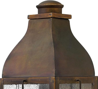 Hinkley Bingham Medium Wall Mount Outdoor Lantern w/Lumiglo, Sienna