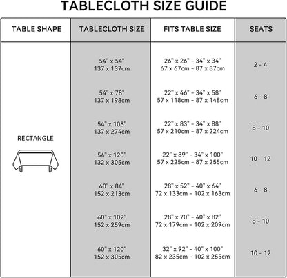 Romanstile Halloween 100% Waterproof PVC Tablecloth, Rectangle Oil Spill Proof Stain Resistant Vinyl Table Cloth, Wipe Clean Plastic Table Covers for Kitchen/Dining/Parties - 54 x 78 Inch, Yellow