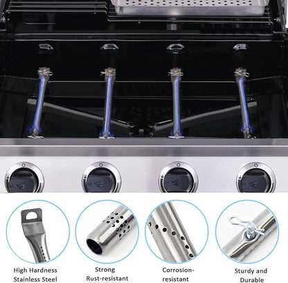 Grill Rplacement Parts for Charbroil Performance 4 Burner 463365021 463365522 463352521, 5 Burner 463448021, 4-Burner 463366022, G325-0002-W1 Heat Plate, G327-2100-W1 Burner, Igniter, Crossover Tube