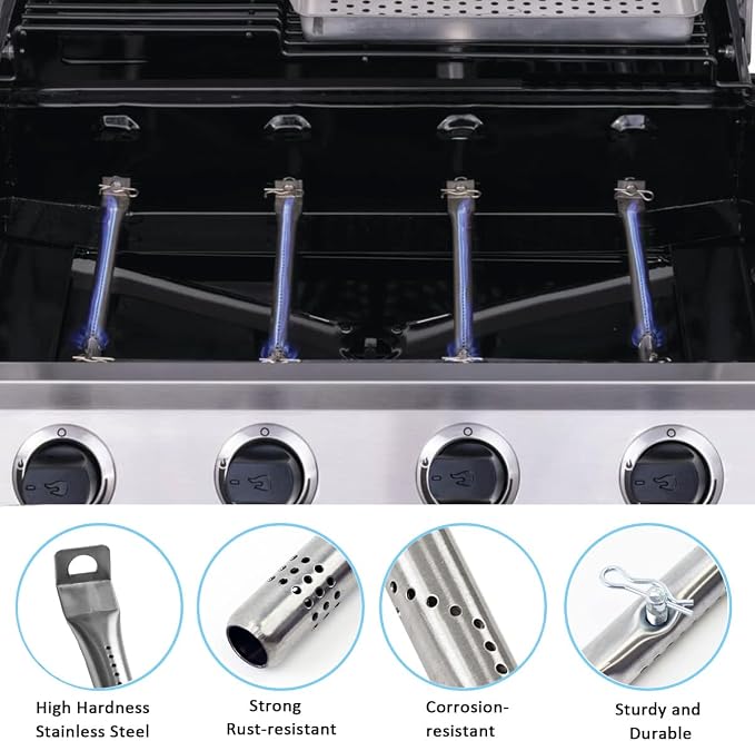 Grill Replacement Parts for Charbroil Performance 5 Burner 463448021 463450022 463451022, 4 Burner 463365021, 463366022 463352521, G325-0002-W1 Heat Plate, G327-2100-W1 Burner, Igniter, Crossover Tube