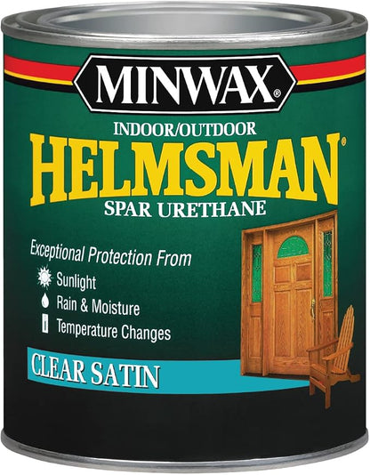 Minwax Helmsman Indoor/Outdoor Spar Urethane, Quart, Satin