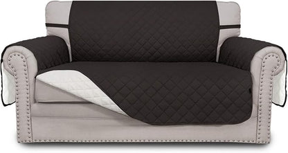 Easy-Going Reversible Couch Cover, 2 Cushion Sofa, Chocolate/Ivory | Loveseat, Slipcover For Dogs, Water Resistant Furniture Mat, Living Room, Non-Slip Sofa Cover, Pet Friendly
