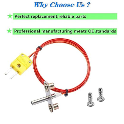 Thermocouple Probe Kit Replacement Parts KIT0422 for Traeger D2 PRO 575/780 Series & Ironwood 650/885 Wood Pellet Grill，Temperature Sensor Thermometer Probe