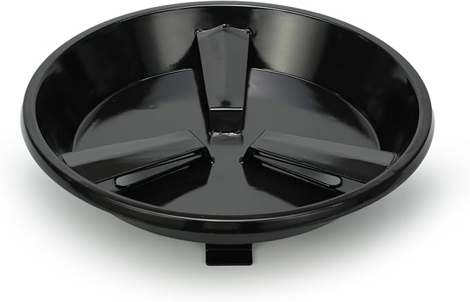 Flame Disk Bowl Replacement Parts for Masterbuilt Gas and Dual Fuel Smokers | Black Porcelain Enamel, Smoker Parts for Masterbuilt 911060006 9005100068, Heat Diffuser and Wood Chip Tray