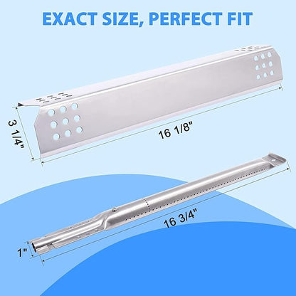 Criditpid Grill Replacement Parts for Jenn-Air 720-0727 720-0709B 720-0709, Grill Burner Heat Plate Shield Igniter Electrode for Kitchenaid 720-0709C 720-0893 860-0003 720-0826 Grill Models.