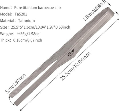 Titanium BBQ Tongs Grill Tongs Tweezer Clip Multi Function for Kitchen Salad Steak Barbecue Buffet (Large+Small）