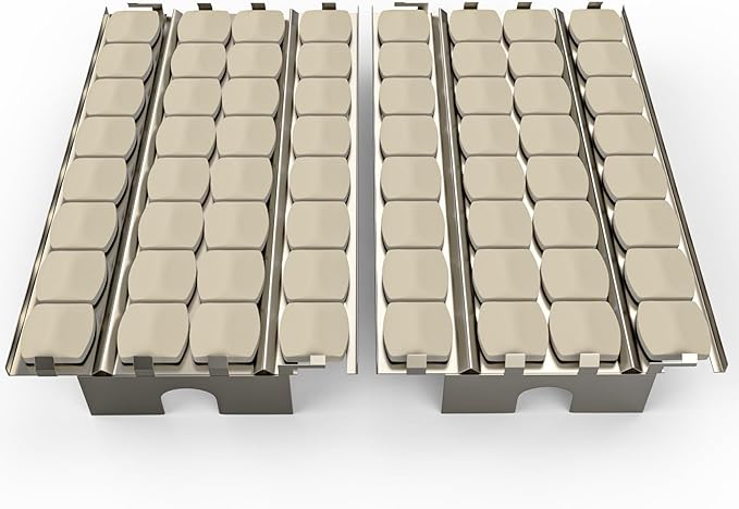 SafBbcue Heat Plate Flame Tamer with Ceramic Briquettes Replacement Parts for Lynx LDR27 LDR30 LIJ27 LIJ30 LDR42 LIJ42 LDR54 LIJ54 LSB1 LSB2 LBQ27 LBQ36 LBQ48