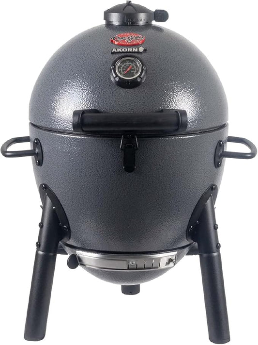 Char-Griller® AKORN® Jr. 155 in. Portable Kamado Charcoal Grill and Smoker Bundle with 15 in. Ceramic Smokin' Stone Accessory
