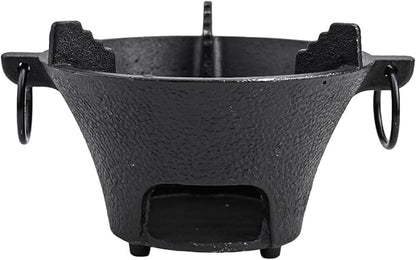Cast Iron Charcoal Stove,Thickened Bottom for Even Heat Retention and Distribution,Cooktop and Barbecue Grill for Outdoor Cooking, Camping, Picnic,Home Use(16cm)
