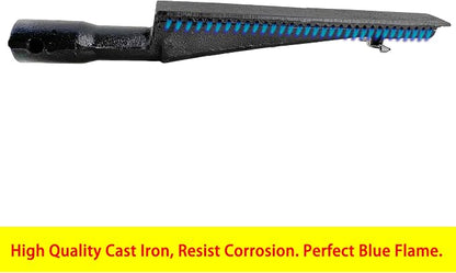 Parts DB102 (4-Pack) 12 7/8" x 2 1/8" Cast Iron Burner Replacement for Brinkmann 810-4415-0, 810-4415-1, Charmglow, Costco Kirkland, Grill Zone, Nexgrill 720-0082 Gas Grill