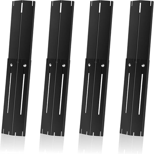 Universal Porcelain Steel Adjustable Grill Heat Plates Heat Tents Heat Shields Grill Burner Cover,Compatible with Charbroil, Nexgrill, Brinkmann, Dyna Glo etc.,Extends from 11.75" up to 21" L, 4 Pack