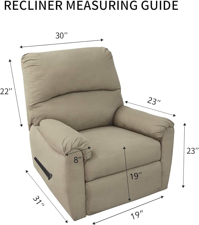 PureFit Reversible Recliner Chair Covers Couch Covers for Dogs, 19 in | Green/Red, Water Resistant Couch Protector, Washable Pet Couch Cover with Non Slip and Elastic Straps For Kids