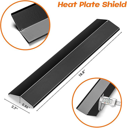 Grill Replacement Parts for Oklahoma Joe's Longhorn Combo 3-Burner Charcoal/Gas Smoker, Heat Plate Shield 1767017 1767054 16202046 Grill, Grill Parts Burner Tube & Crossover Tubes for Oklahoma Joe