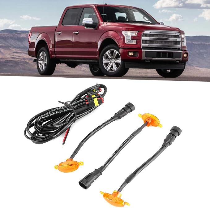 Premium 3 Pcs LED Grille Lights Kit Front Bumper Lamp Compatible with 2014 2017 Easy Install Bright White Illumination Fit for