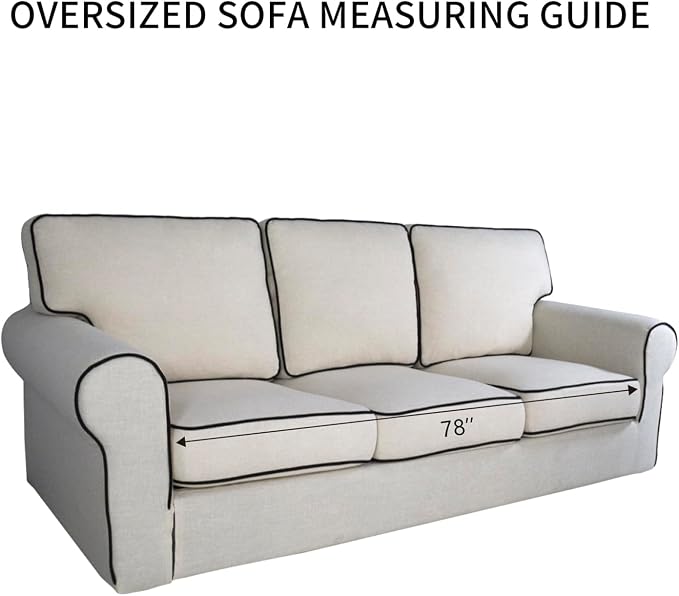 PureFit Stretch Oversized Couch Covers Fleece Sofa Slipcovers Sage Green | 1-Piece Sofa Cover Washable Soft Couch Protector, Couch Slipcover with Non Skid Foam and Elastic Bottom for Kids, Dogs