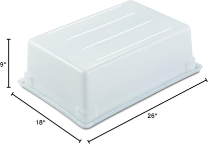 Rubbermaid Commercial Products Food Storage Box/Tote for Restaurant/Kitchen/Cafeteria, 12.5 Gallon, White