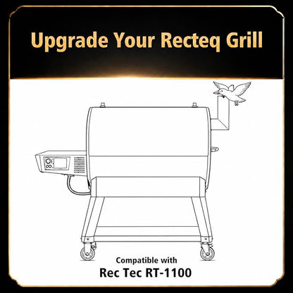 QuliMetal Front Shelf for Recteq RT-1100, Folding Front Grill Table Accessory, Foldable Pellet Grill Shelf with Extra Prep Space for Food Prep, Trays, Tools and Storage, 31.3" x 10.2"