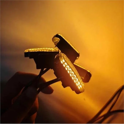 LED Front Grille Light,Compatible With Toyota HiLux Car Daytime Running Light Wheel Eyebrow Lamp For Pickup Offroad 12V(WHITE)