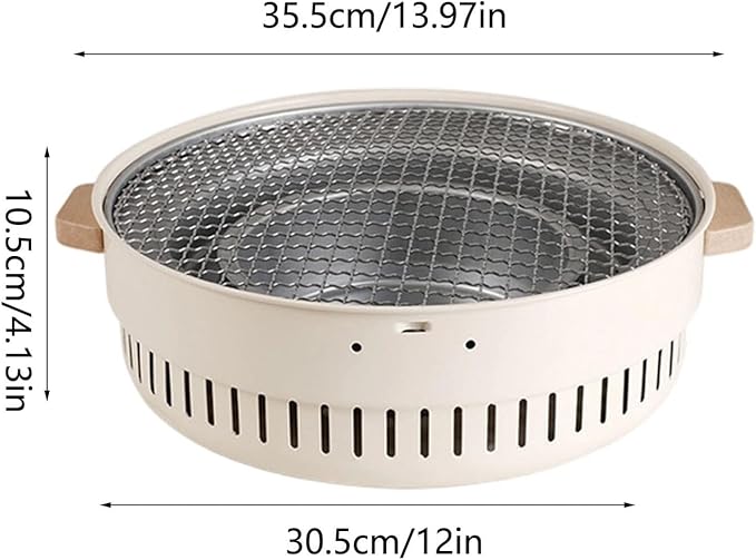 Portable BBQ Charcoal Grill, Stainless Steel Tabletop Smoker, Compact Grill with Multiple Vents, Easy-Clean, for Outdoor Indoor Picnic Garden Camping Travel RV
