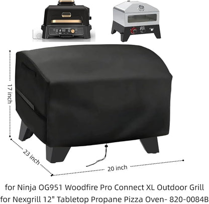 Mini Grill Cover for Ninja OG951 Woodfire Pro,for Nexgrill 12" Pizza Oven | 20x23x17,Waterproof Dustproof Heavy Duty Oxford Fabric,for Ninja OG951 Connect Premium XL Grill,for Nexgrill Ora 820-02003