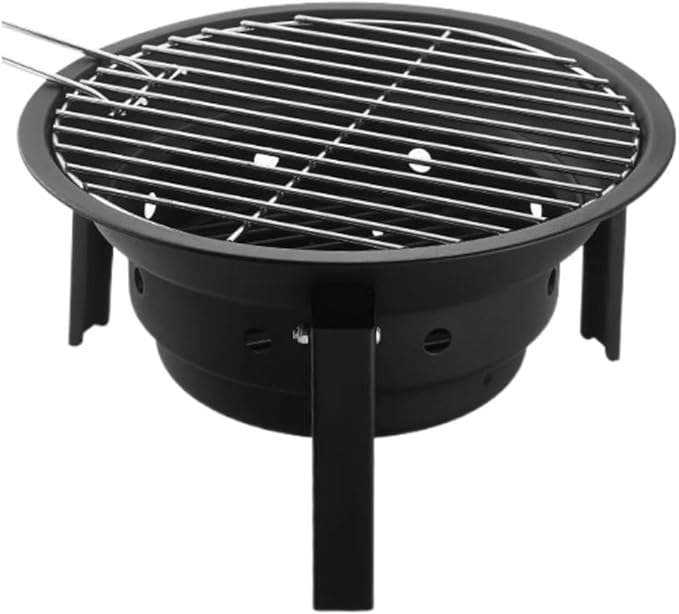 Charcoal Grills Outdoor Barbecue Portable Folding Charcoal Fire Household Small Barbecue Round Camping Courtyard Barbecue Grill Outdoor Grill