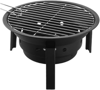 Charcoal Grills Outdoor Barbecue Portable Folding Charcoal Fire Household Small Barbecue Round Camping Courtyard Barbecue Grill