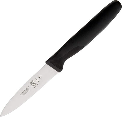 Mercer Culinary M23900P Millennia Black Handle, 3-Inch Slim, Paring Knife