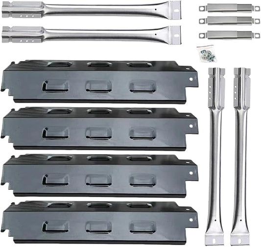 PN8741(4-Pack) 14 5/8" Heat Plates and Burners and Crossover Tubes Replacement for Charbroil 463420507,463420509,463460708,463460710