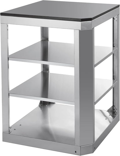 96" Modular Outdoor Kitchen Island with Side Burner, 6-Burner 95,500 BTU Propane BBQ Island, Refrigerator, Bar Counter, Integrated Sink & 3-Tier Corner Cabinet, Silver