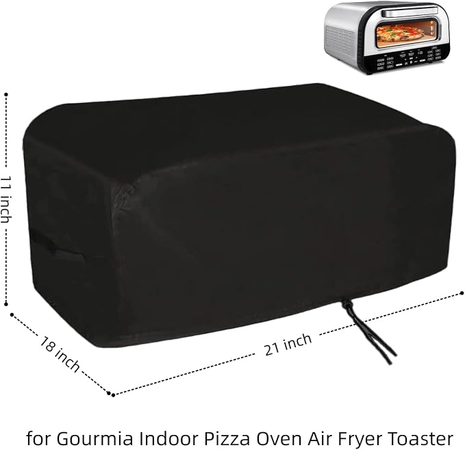 Pizza Oven Cover for Gourmia Indoor Pizza Oven/Tabletop Air Fryer Toaster | 21x18x11,Waterproof Dustproof Heavy Duty Oxford Fabric,for Gourmia Electric Countertop Air Fryer Toaster Oven Combo