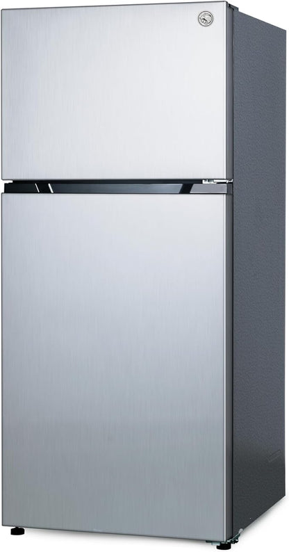 Commercial Cool 18 Cu. Ft. Top Mount Refrigerator with Freezer, 2-Door Refrigerator with Top Freezer and Adjustable Temperature Control, Ice Maker Ready, Energy Star Certified, Stainless Look | 2-Door Refrigerator with Top Freezer, Adjustable Temperatu...
