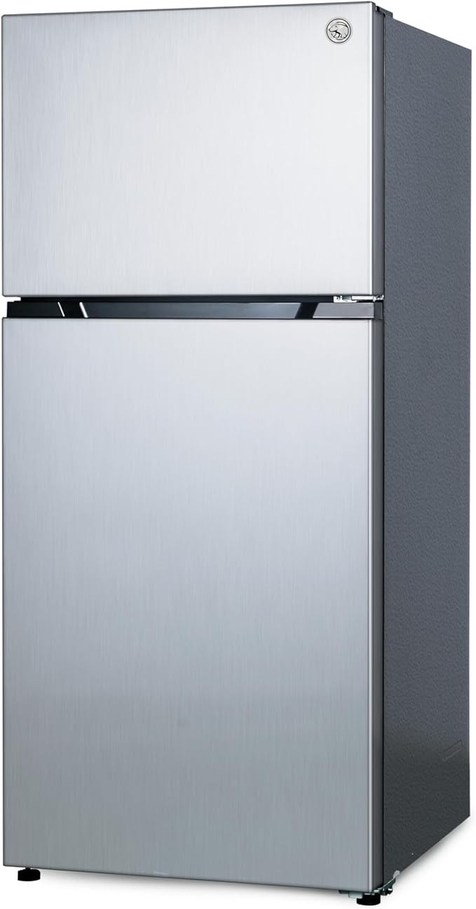 Commercial Cool 18 Cu. Ft. Top Mount Refrigerator with Ice Maker, 2-Door Fridge with Top Freezer, Freezer with Icemaker and Adjustable Temperature Control, Energy Star Certified, Stainless Look | 2-Door Refrigerator with Top Freezer, Freezer with Icema...