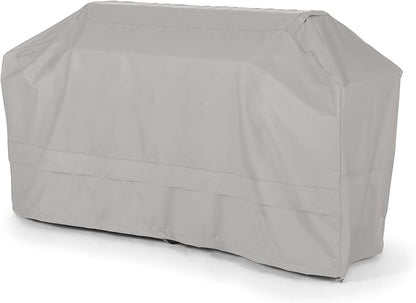 Covermates Island Grill Cover - Rip-Resistant Water-Resistant All-Weather Outdoor BBQ Cover with Mesh Vents, Heavy-Duty 600D Polyester Protection for Large Island Grills, 74 Inch, Ripstop Grey