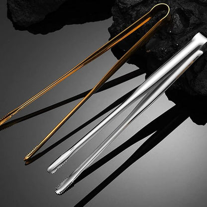 YARNOW Japanese Style Stainless Steel Barbecue Tongs 12 Inch Thickened Korean Grill Food Clamp for Outdoor Cooking and Steak Grilling