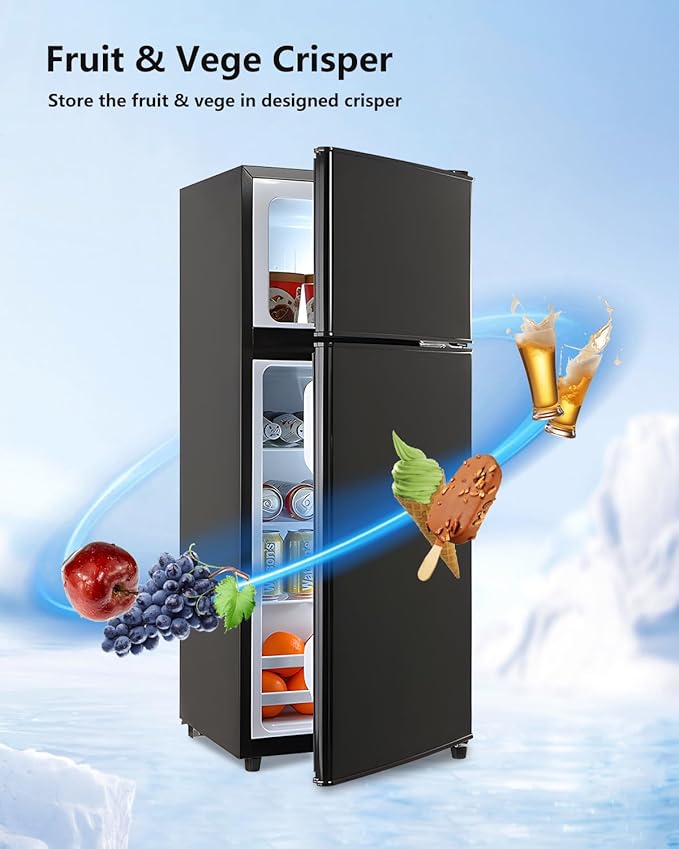 EUASOO FLS-80-BLACK Refrigeration, Black