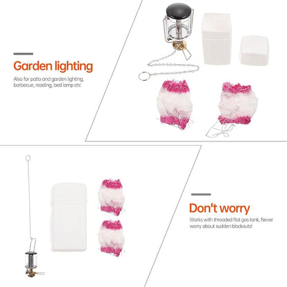 IMIKEYA Portable Gas Lighting Camping Lamp Made of Fine Copper and Stainless Steel, Sturdy Outdoor Camping Light for Barbecue and Garden Lighting, Compact and Easy to Carry