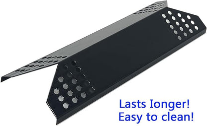 Parts DP127 (4-pack) Porcelain Steel Heat Shield/Heat Plates 15 1/4'' x 4 3/4'' Replacement for Sams 720-0691A, Sams 730-0691A, 720-0778A, 720-0778C Gas Grill Models