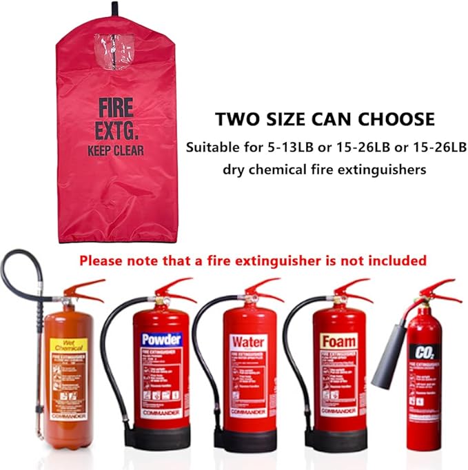 Fire Extinguisher Cover, Heavy Duty Fire Protective Sleeve from scuffs & scratches Accessories, 18"Wx35"L,1 Pcs (15-26LB)