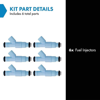 TRQ Fuel Injector Set | For 2002-2003 Dodge Ram 1500 Jeep Liberty