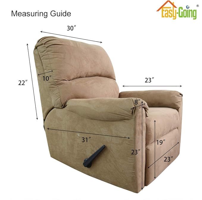 Easy-Going Reversible Couch Cover, Recliner 22 in, Army Green/Beige | Machine Washable Slipcover For Dogs, Water Resistant Furniture Mat For Living Room, Non-Slip Sofa Cover, Pet Friendly