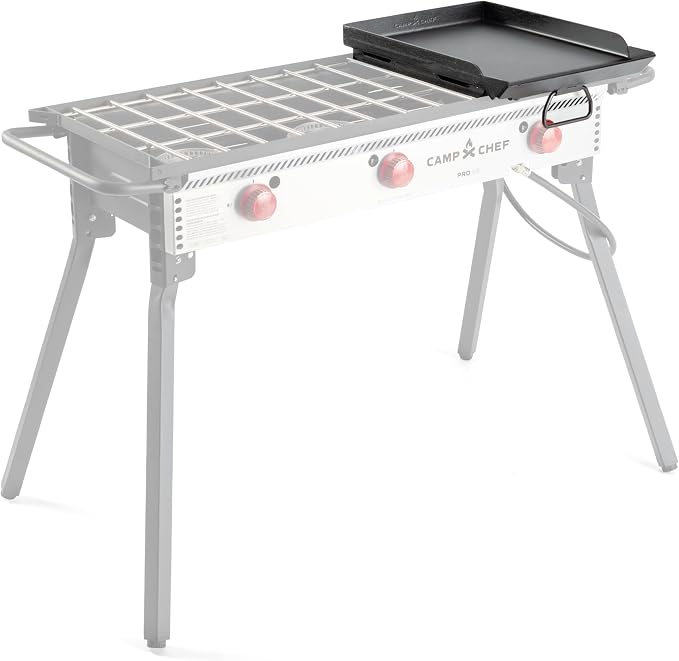 Camp Chef Single Burner Griddle | 16 Inch, Covers One Burner, Pre-Seasoned Flat Top, Even Heat System