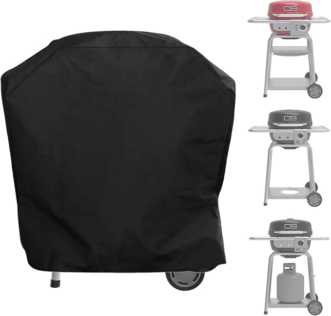 Grill Cover for Char Broil Bistro Pro Electric Grill Griddle, for Charbroil Bistro Pro Electric Grill & Griddle, 600D Waterproof All Weather Resistant Cover, CB1250073P4, Black